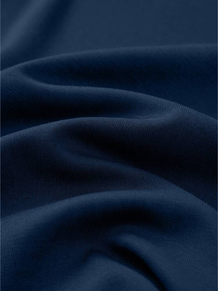 Sport MetroGents Men's Crew Neck Spider Print Short Sleeve T-Shirt, Black Base With White Line Contrast Design, Casual Versatile Sports Top - Navy Blue - View 8