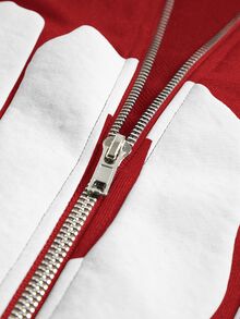STYNVO Men Zip-Up Hoodies - Red - View 4