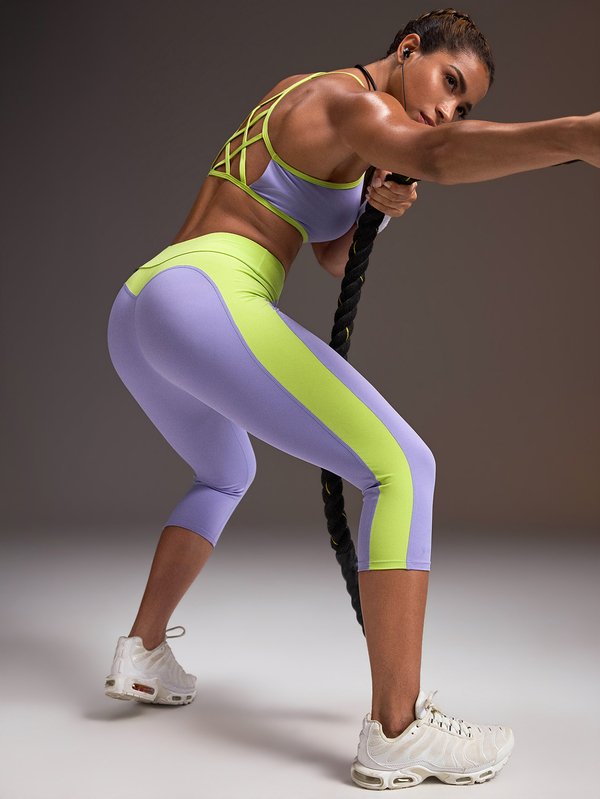 Powerista Women's Colorblock Daily Fitness 7/8 Length Sports Leggings