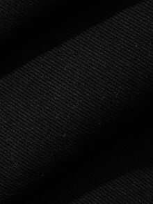 Dazy Plus Loose Fit Solid Color Street Casual Curved Leg Long Jeans With Rivet Design, Spring/Autumn/Winter - Black - View 7