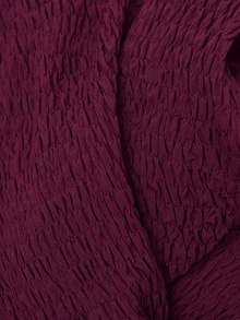 Nöista Deep Purplish-Red Fitted Top ,Ruffles, Softness, Elegance, French Romance. Versatile Piece For The Urban Woman's Wardrobe,Fall/Winter.. - Purple - View 11