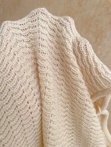 Soleia Women's Plus Size Apricot Asymmetric Shoulder Bell Sleeve Sweater And Knitted Shorts Set Fall - Apricot - View 9