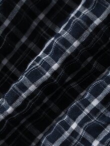 Dazy Plus Korean Style Plaid Skirt For Girls, Spring Summer Autumn All-Season Versatile - Navy Blue - View 6