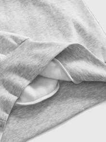 ROMWE Fairycore Women's Vintage All-Match Button Decor Dragonfly Applique Embroidery Loose Fit Versatile Sweatshirt - Grey - View 5