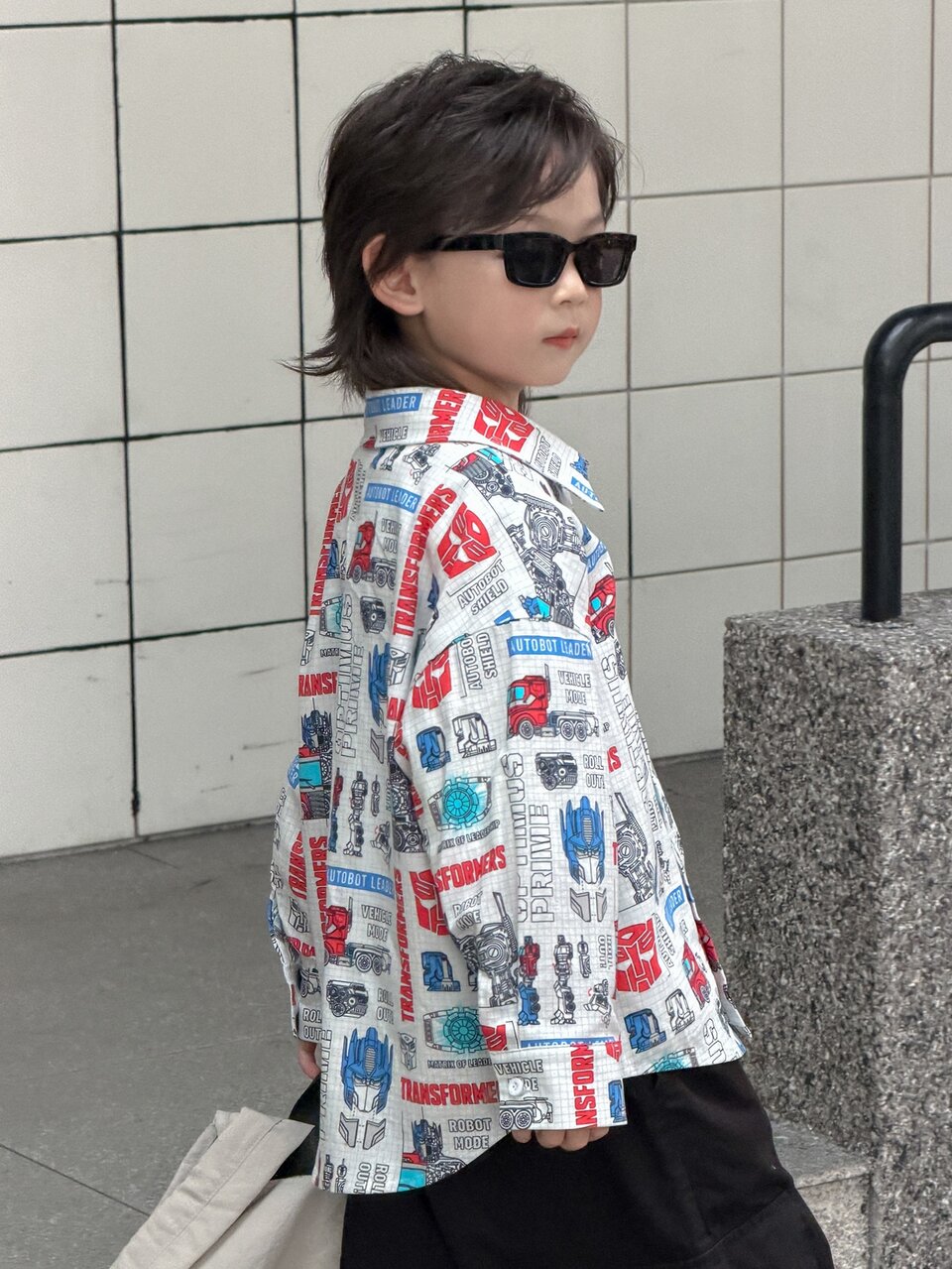 Young Boy All-Over Print Loose Casual Shirt