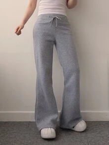 DAZY Celana Panjang Wanita Kasual Serbaguna Model Flare untuk Musim Gugur - Grey - View 1