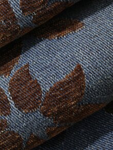 DAZY Women's Casual Vintage Streetwear Daily Everyday Day Time Denim Jeans With Pocket, Button And Floral Pattern Cute Tops Blue Floral Summer - Blue - View 8