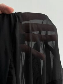 Whyspr Plus Size Black Fitted Long Sleeve Patchwork Halloween Long Dress For Women Fall - Black - View 8