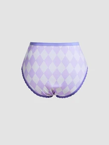 Chillnights My Little Pony X SHEIN 3pcs Cartoon Print Lace Patchwork Triangle Panties Set - Multicolor - View 9