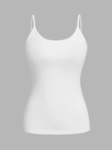 Solflare 4 piezas Top de tirantes cuello redondo liso talla grande - Multicolor - Ver 4