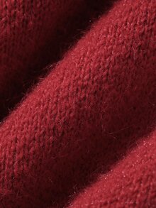 Dazy Kids Young Boy Star Loose Crew Neck Pullover Casual Long Sleeve Autumn/Winter Sweater - Red - View 9