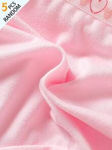 SHEIN 5件組隨機混色糖果色極簡時尚女孩三角內褲，柔軟舒適 - 彩色 - 查看 6