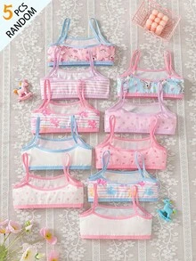 Random 5- Piece,Cute Unicorn Elements With Short Camisoles For Girls - Multicolor - View 2