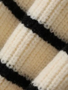 DAZY Young Boy Autumn/Winter Casual Colorblock Striped Sweater - Beige - View 6