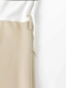 GlowEve Women's White Color Block Cami Jumpsuit, Bowknot Waist High Waist Slim Fit Romper Brunch Vacation Summer Elegant - Multicolor - View 4