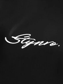 STYNVO 男士秋季時尚百搭連帽夾克 - 黑色 - 查看 6