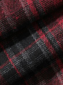 DAZY Women's Plaid Bowknot Long Sleeve Top And Pants Pajama Set Fall - Red - View 6