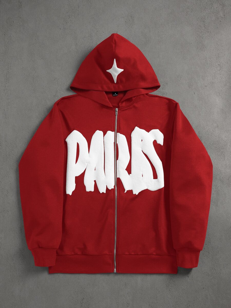 STYNVO Men Zip-Up Hoodies - Red - View 1