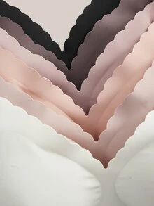 Barelissa 6pcs/Set Bra Perekat Jelly Tanpa Jahitan dengan Tepi Bergelombang Minimalis - MultiWarna - View 4