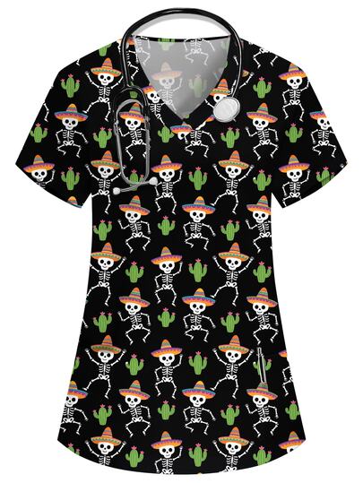 Search halloween+nursing+scrub+top | SHEIN USA