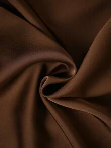 SHEIN Women's Elegant Brown Lace Long Sleeve Blouse - Coffee Brown - View 5