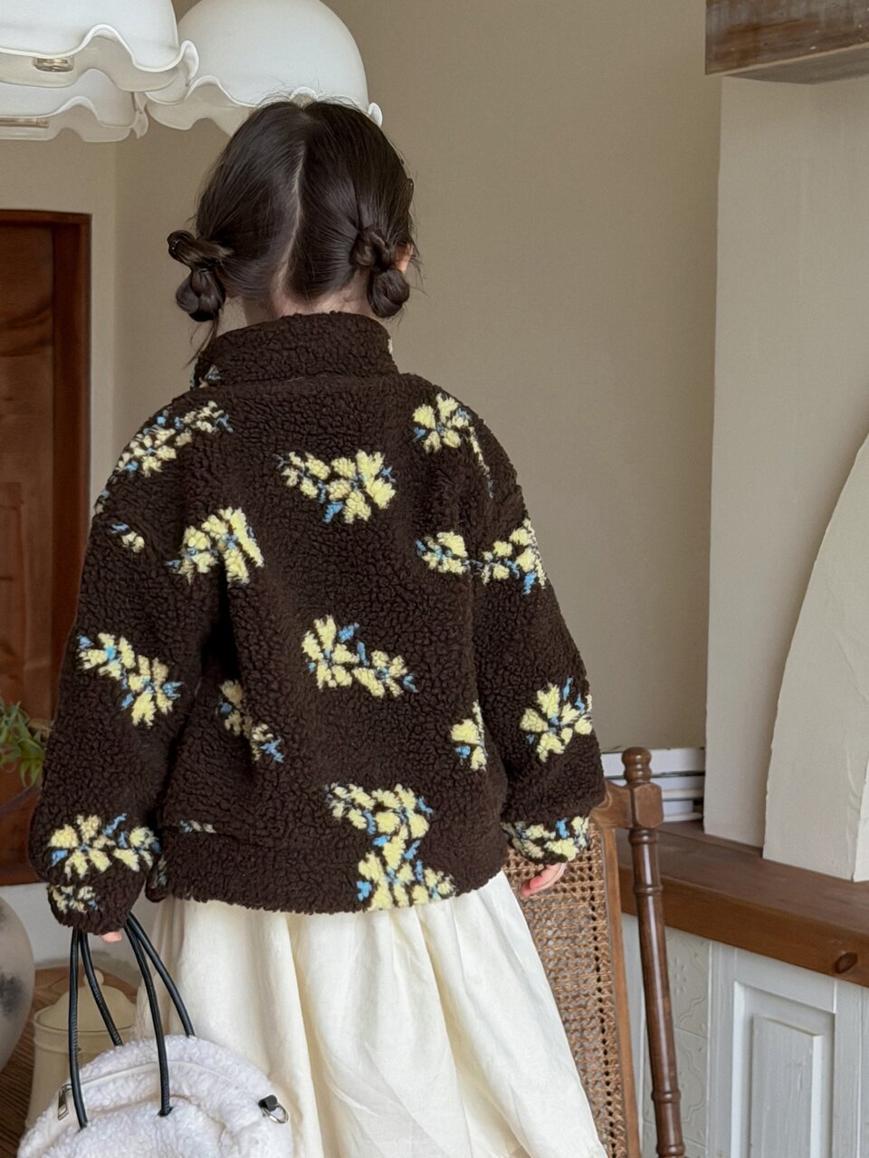 Infant (Girl) All-Over Print Korean Style Long Sleeve Sweatshirt Fall