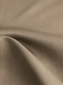 SHEIN New Fall/Winter Khaki Stand Collar Zipper Loose Lantern Short Jacket,Work Outfits For Women Going Out Outfits Brown Office Outfits Vacation - Khaki - View 4