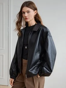 Dazy-Less Women's Autumn Fashion Versatile Regular Jacket Business Casual Woman - Black - View 4