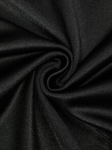 Sweetra Plus Size Autumn/Winter Elegant Sexy Satin Fitted Ruched Lace Patchwork Bodycon Mini Skirt - Black - View 5