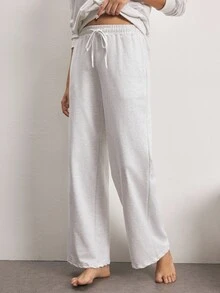 Ocili Pure Cotton Comfortable Minimalist Casual Women's Loungewear Bottoms Suitable For Going Out - Light Grey - View 3