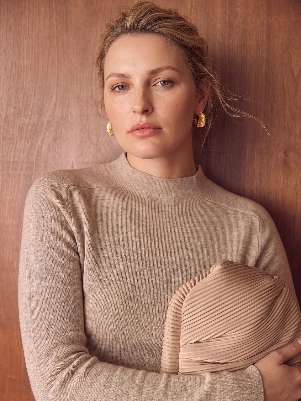 MOTF PLUS SIZE WOMEN'S COMMUTER VERSATILE SOLID COLOR FUNNEL NECK SWEATER