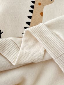 SHEIN 男嬰針織純色可愛動物圖案連帽衛衣與長褲2件套 - 彩色 - 查看 5