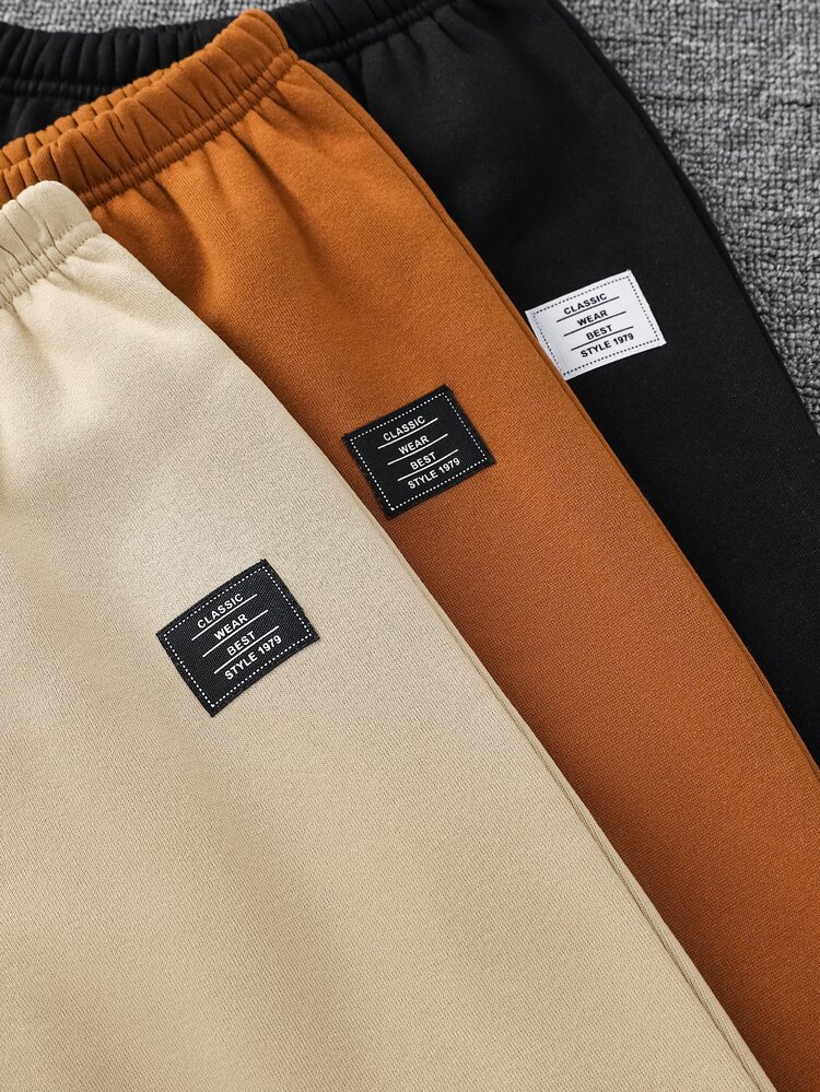 SHEIN Bộ áo nỉ cổ tròn và quần dài thoải mái, đa năng, phong cách thường ngày cho bé trai - Nhiều màu - Xem 5