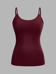 Solflare 4 piezas Top de tirantes cuello redondo liso talla grande - Multicolor - Ver 8