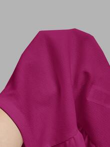 Slaydiva 2026 Primavera/Verano Nuevo Casual Básico Versátil Blanco Liso Acanalado Cuello Redondo Espalda de Corredor Sin Mangas - Rojo violeta - Ver 8