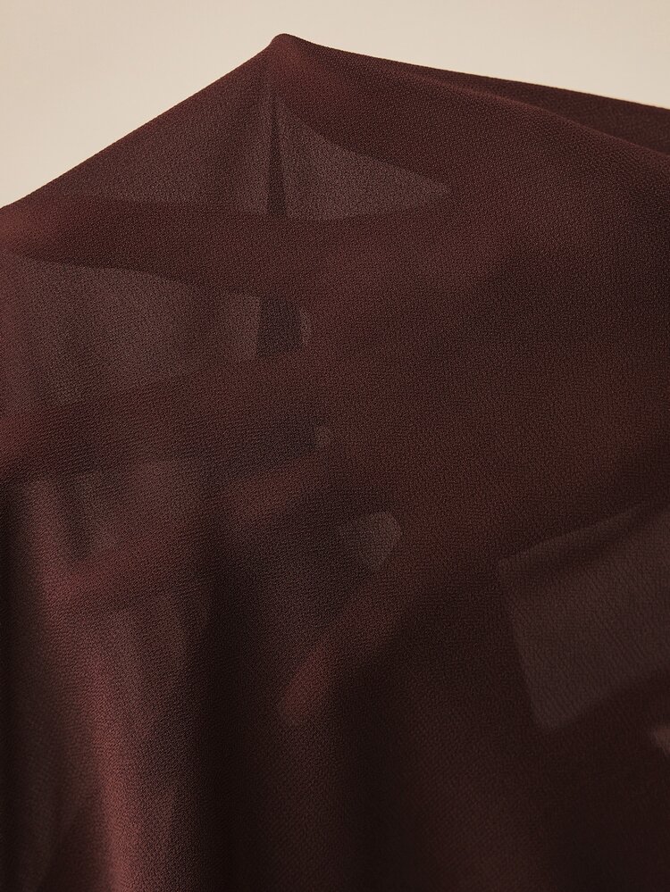 Freevana Plus-Size Women's Ruffled Long-Sleeved Blouse, Brown, Loose-Fitting Sheer Top, Elegant, Boho, Women's Clothing For Spring/Summer And Early Autumn. - Brown - View 16