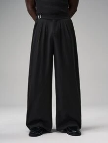 STYNVO Pantalones de unicolor versátiles para el trayecto diario de moda para hombres - Negro - Ver 3