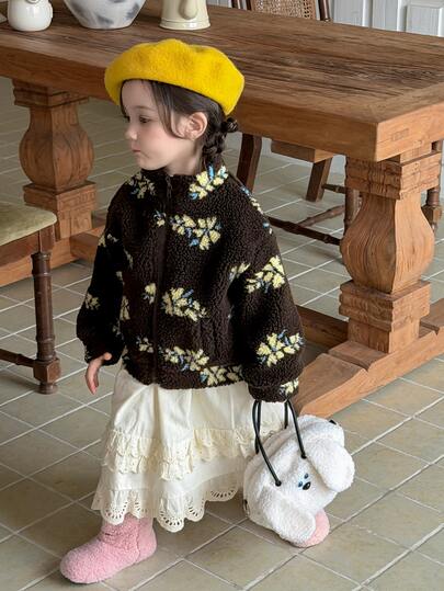 DAZY Infant (Girl) All-Over Print Korean Style Long Sleeve Sweatshirt