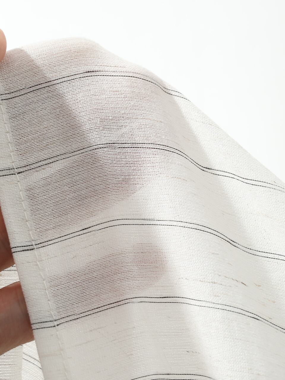 Dazy Plus Blue Striped Asymmetric Placket Tie-Front Casual Fun Commuter Long Sleeve Spring Autumn Shirt