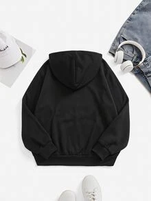 Attitoon Women Sweatshirts & Hoodies - Black - View 3
