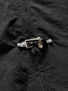 AXEPEAK Men's Solid Color Airplane Buckle Casual Daily Travel Long Sleeve Jacket - Black - View 3