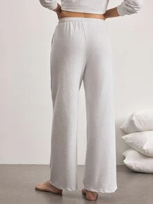 Ocili Pure Cotton Comfortable Minimalist Casual Women's Loungewear Bottoms Suitable For Going Out - Light Grey - View 6
