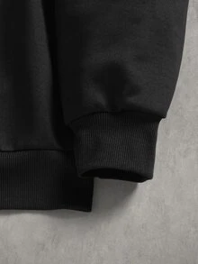 STYNVO 男士百搭拉鍊長袖連帽運動衫 - 黑色 - 查看 5