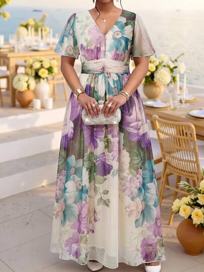 Fleurora Plus Size Dresses Wedding Date Night Cocktail Wedding Guest White Elegant Rustic Eleganza Wedding Summer