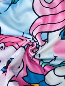 Chillnights My Little Pony X SHEIN Set Lingerie Camisole Motif Unicorn Pelangi 4 Potong - MultiWarna - View 5