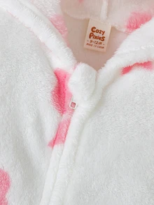 Cozy Pixies Baby Girl Bowknot Pattern Casual Daily Long Sleeve Romper - Pink - View 3