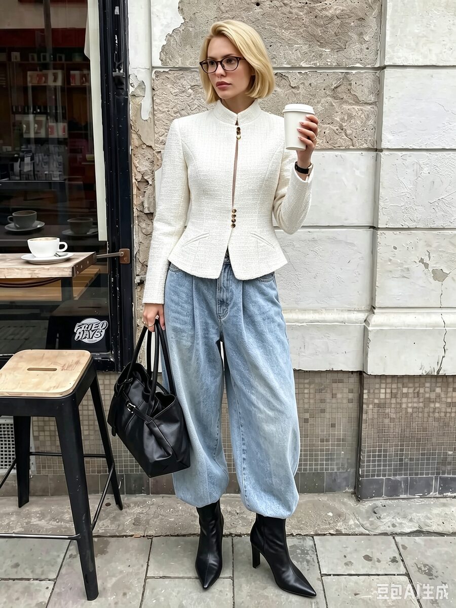 Struktiv Women's Solid Color Casual Versatile Daily Wear Overcoat - White - View 1