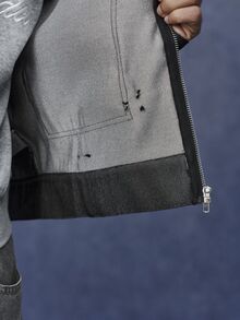 PAVTROS Men's Solid Color Casual Versatile Daily Wear Long Sleeve Jacket - Black - View 7