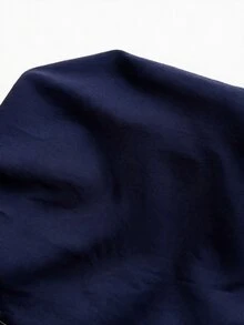 LYSMO قميص نسائي بلون موحد بتصميم ربطة كاجوال متعدد الاستخدامات للارتداء اليومي - أزرق بحري - مشاهدة 7