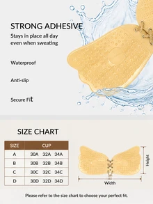 SHEIN 1pc Women's Adhesive Bra Accessory - Camel - View 5